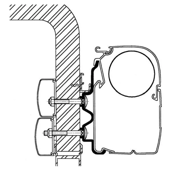 Thule Adapter Hymer Exsis / Hymer Camp Bis Baujahr 2011, Länge 5,5 M 1 Thule Adapter Hymer Exsis / Hymer Camp Bis Baujahr 2011, Länge 5,5 M