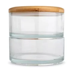 Ooni Stapelgefäss-Set -Camping Lieferungen 3er glasschalen glasgefaess set bambusdecke ooni pizza oven zubehoer 1000 3 25116