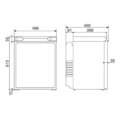 Camping-Absorber-Kühlschrank Dometic CombiCool RF 60, 50mbar -Camping Lieferungen absorber kuehlschrank dometic combicool rf 60 50mbar campingkuehlschrank masse 1000 3 15974