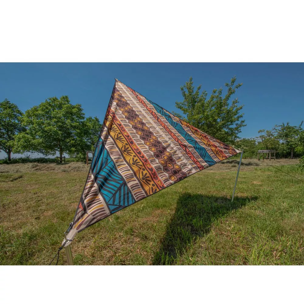 Camping-Sonnensegel Bent TC-Zip-Canvas Single, Afrika Druck 3 Camping-Sonnensegel Bent TC-Zip-Canvas Single, Afrika Druck – Bild 3