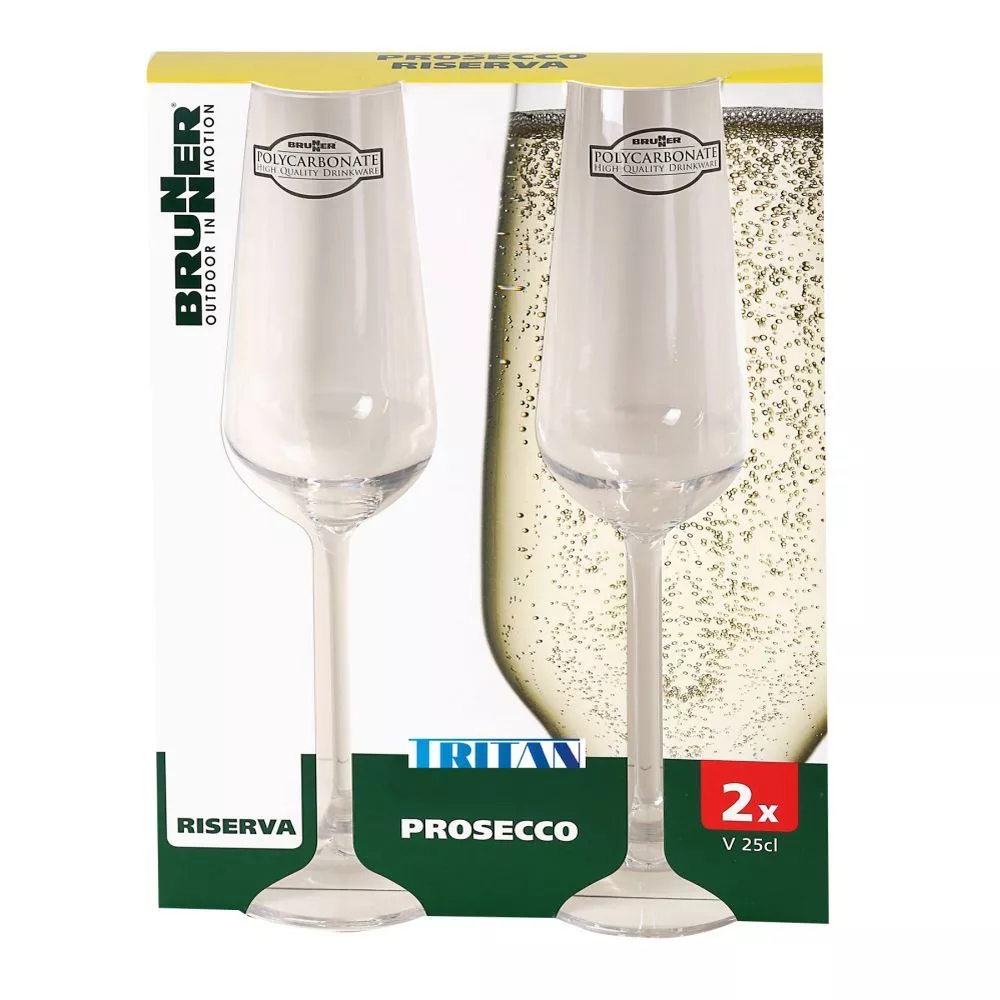 Campinggeschirr Brunner Proseccoglas-Set Riserva 1 Campinggeschirr Brunner Proseccoglas-Set Riserva
