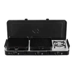 Campingkocher Cadac Dometic 3 Cook Turbo FFD Deluxe, 50 Mbar -Camping Lieferungen cadac dometic 3 cook turbo ffd deluxe 3flammig inklusive topfstaender 3 27803