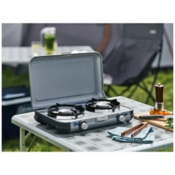 Campingkocher Campingaz Camping Kitchen 2 Grill & Go CV -Camping Lieferungen camping gaskocher campingaz camping kitchen 2 grill and go cv 1000 14 24718