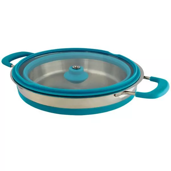 Faltbarer Campingtopf Eurotrail Mit Deckel 1 Liter, Blau 2 Faltbarer Campingtopf Eurotrail Mit Deckel 1 Liter, Blau – Bild 2