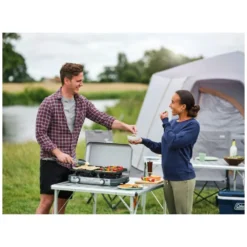 Campingkocher Campingaz Camping Kitchen 2 Grill & Go CV -Camping Lieferungen campingaz camping gasgrill camping kitchen 2 grill and go cv gaskocher 1000 18 24718