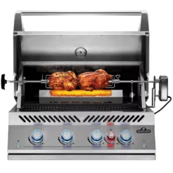 Einbau-Gasgrill Napoleon 700-Serie 32 Zoll, Inklusive Drehspiess Und Innenbeleuchtung -Camping Lieferungen einbau grills 700 serie 32rb edelstahl propangas rotisserie set mit motor 1000 7 26064