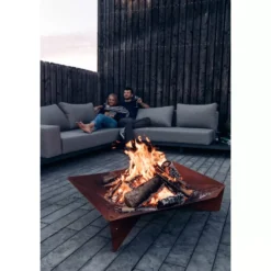 Feuerschale Höfats Triple 90 - Ausstellungsmodell -Camping Lieferungen feuerschale triple 90 hoefats campinggrill schalengrill rostpatina 1000 2 22390