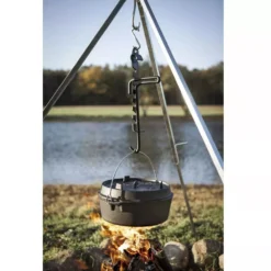 Dutch Oven Petromax Feuertopf Ft6-t Planer Boden, Ø 25,2 Cm -Camping Lieferungen feuertopf ft6 t dutch oven petromax planer boden einkerbung am henkel sicheres aufhaengen feuerstelle 1000 2 24497