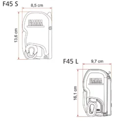 Markise Fiamma F45S 230, Tuch: Royal Grey, Gehäuse: Polar White -Camping Lieferungen fiamma fiammastore standardhalterung fuer kurbelmarkise wandmarkise sonnenmarkise 1000 7 16185