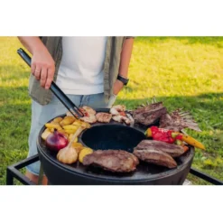 Höfats BBQ-Tool-Set, 3-teilig, Schwarz -Camping Lieferungen grillen mit hoefats grillzange aus edelstahl in schwarz grillwerkzeug zubehoer einfache reinigung in der spuelmaschine 1000 5 27424