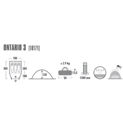 Zelt High Peak Ontario 3 11 Zelt High Peak Ontario 3 -Camping Lieferungen high peak ontario 3 groessentabelle zeltmasse 1000 5 15149