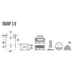 Busvorzelt High Peak Tramp 2.0 -Camping Lieferungen high peak tramp 20 drive away busvorzelt masse groesse 1000 9 22626