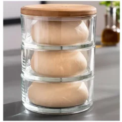 Ooni Stapelgefäss-Set -Camping Lieferungen kein teigverkleben teig gehen lassen stapel glasgefaess 3er set ooni 1000 6 25116