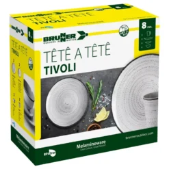 Geschirrset Brunner Tete-a-Tete Tivoli C7X -Camping Lieferungen kompaktes set brunner tete a tete tivoli c7x melamin campinggeschirr 8 teilig 2 personen 1000 2 26232