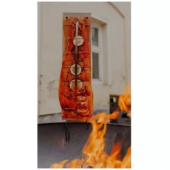 Höfats Flammlachsbrett -Camping Lieferungen lachs ueber offenem feuer grill hoefats flammlachsbrett buche 1000 2 25137