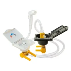 Lilie Duschanschluss Aussen, Ø 12 Mm, Schwarz -Camping Lieferungen lilie duschanschluss aussen fuer warm und kaltwasser in schwarz und weiss erhaeltlich sanitaer zubehoer 1000 2 28609