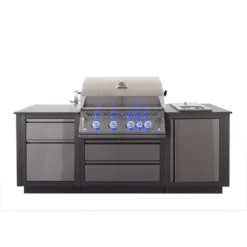 Outdoorküche Napoleon OASIS Compact 105 Mit BIG32-1 Und Einbau Sizzle Zone -Camping Lieferungen napoleon einbau kueche sizzle zone seitenbrenner 3kw safety glow drehregler 1000 2 26115