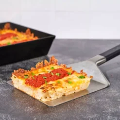 Ooni Pizza-Servierheber -Camping Lieferungen ooni edelstahl pizzaheber mit ergonomischem griff zubehoer 1000 4 27393