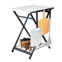 Klapptisch Ooni Folding Table -Camping Lieferungen ooni klapptisch werkzeughalter mit haken edelstahl arbeitsflaeche zubehoer 1000 3 25152