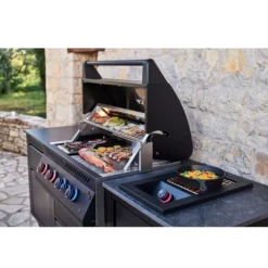Outdoorküche Napoleon OASIS Compact 105 Mit BIG32-1 Und Einbau Sizzle Zone, Mattschwarz -Camping Lieferungen outdoor kueche napoleon oasis compact 105 mattschwarz unterschrank mit 2 schubladen innenraumbeleuchtung 1000 7 28162