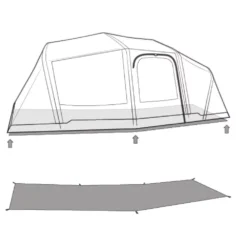 Unterlage Outwell Footprint Hartford 6 Air -Camping Lieferungen outwell hartford 6 air footprint skizze unterlage familien campingzelt 2 27517