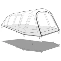 Zeltunterlage Outwell Footprint Lux Parkdale 4PA -Camping Lieferungen outwell unterlage lux parkdale 4pa skizze campingzelt footprint 1000 2 26375