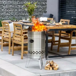 Petromax Feuertonne Pyron -Camping Lieferungen petromax pyron edelstahlfeuertonne inklusive standbeine heizen grillen kochen im freien 1000 5 27867