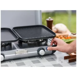 Campingkocher Campingaz Camping Kitchen 2 Grill & Go CV -Camping Lieferungen piezozuendung gasbetriebener campingkocher campingaz camping kitchen 2 grill and go cv 1000 5 24718