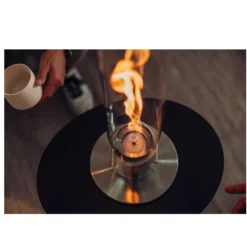 Höfats SPIN 1200 Tischfeuer, Grau -Camping Lieferungen spin1200 hoefats edelstahl tischfeuer glaszylinder ambiente 1000 4 25743