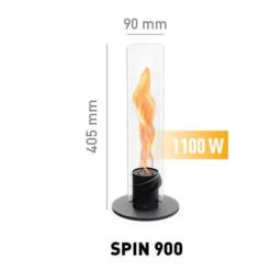 Tischfeuer Höfats SPIN 900, Schwarz -Camping Lieferungen waerme ausstrahlung bis 1000w hoefats spin900 bioburner ecoring ambiente 1000 3 25737