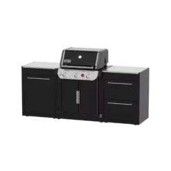 Weber Outdoorküche BBQ-Kitchen, 2er Set Für Genesis E-315 Ohne Seitenkocher -Camping Lieferungen weber genesis e315 gasgrill outdoor kueche grillkueche tuermodul 2 ladenmodul gasflasche grillzubehoer verstauen 1000 3 26351