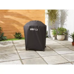 Grillabdeckung, Schutzhaube Weber Premium Abdeckhaube Für Q 3200N+ Mit Rollwagen -Camping Lieferungen weber premium grillabdeckung q 3200nplus mit rollwagen schutz vor schmutz regen wind schnee 1000 3 28120