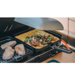 Cadac Dometic Universal Deckel -Camping Lieferungen zubehoer cadac dometic grillplatte backplatte universaldeckel aus aluminium leichte reinigung grau 1000 4 26220